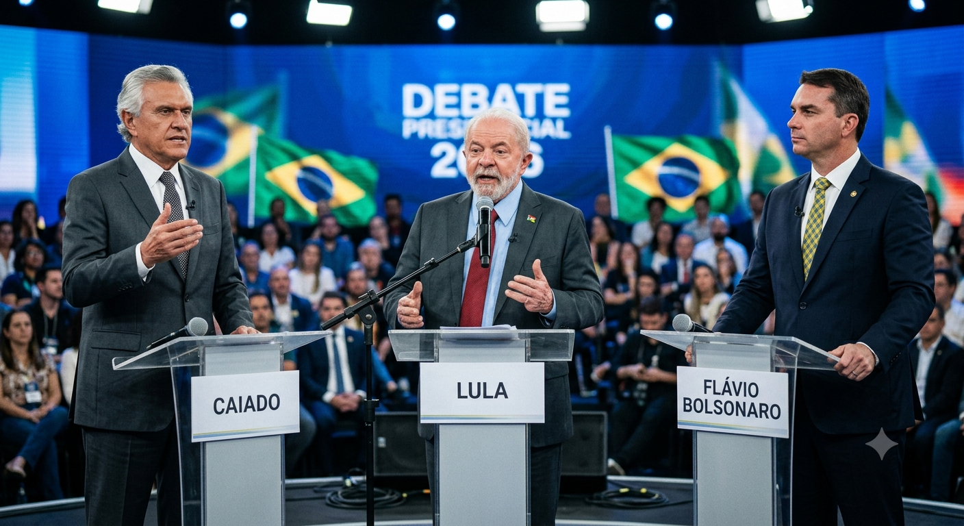 ELEIÇÃO PRESIDENCIAL 2026: LULA E FLÁVIO BOLSONARO LIDERAM PESQUISA; CAIADO E ZEMA APARECEM EMPATADOS EM TERCEIRO